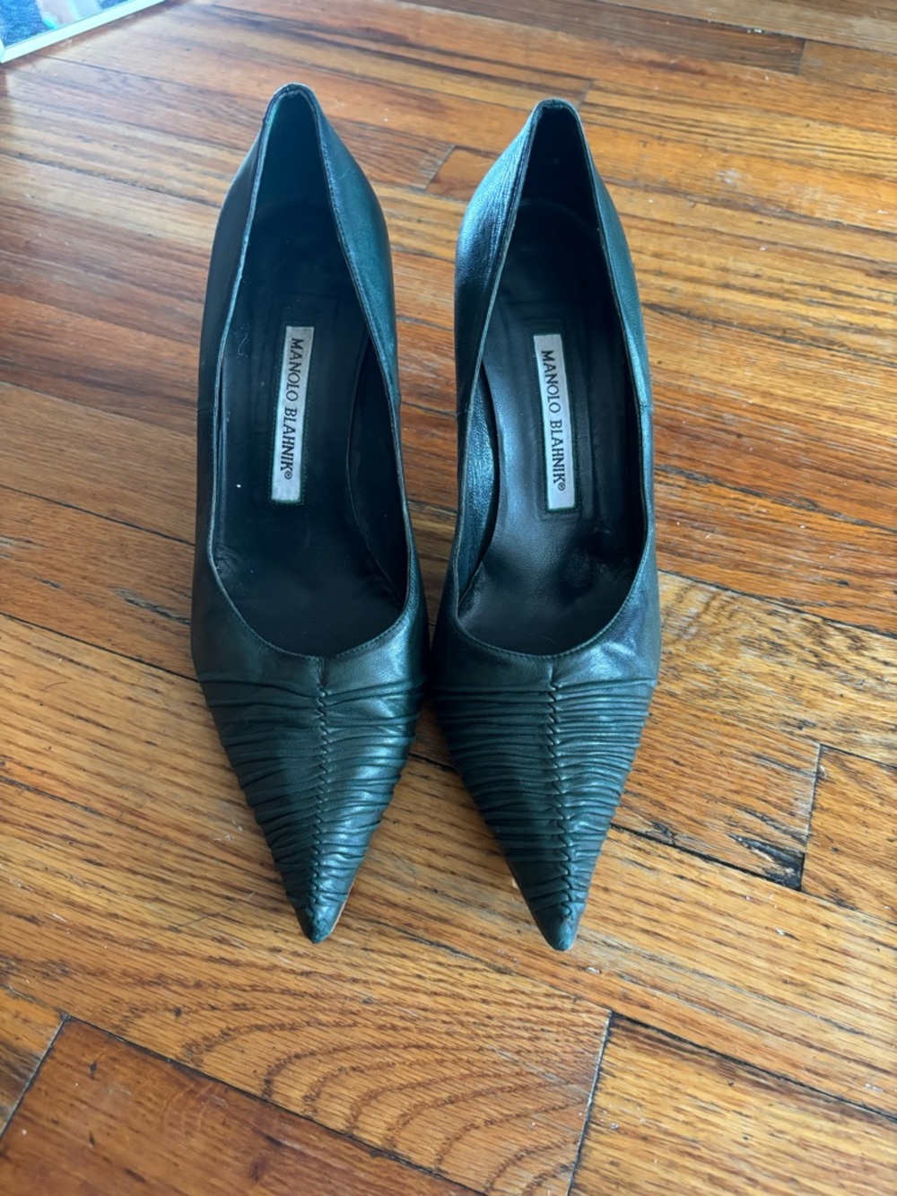 Manolo Blahnik Dark Green Heels